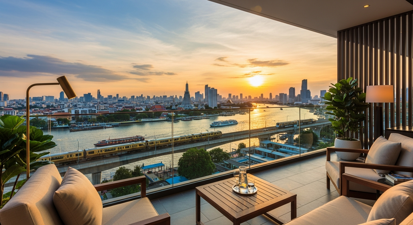 Riverside condo living near Khlong San