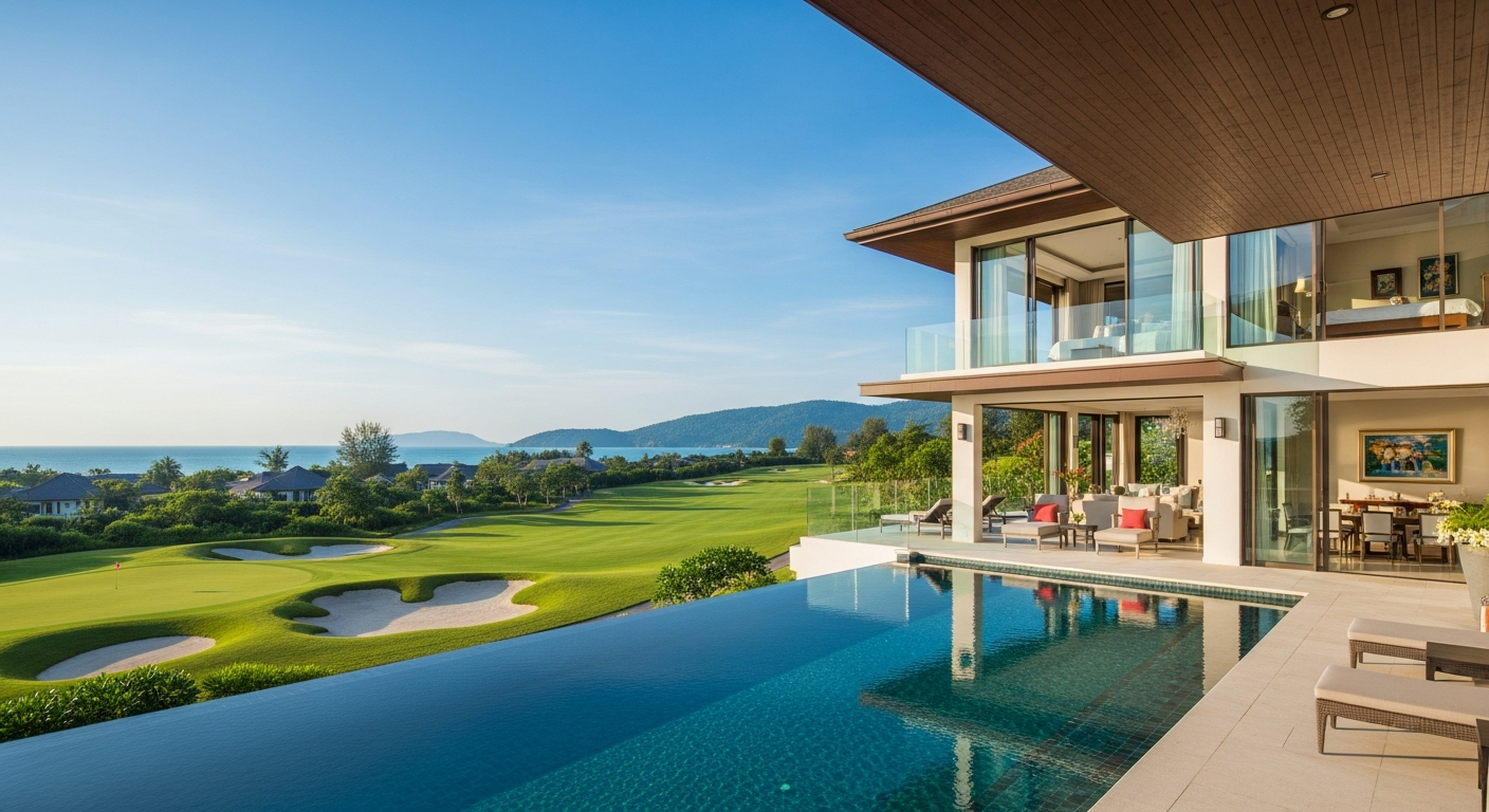 Phuket luxury property on fairway