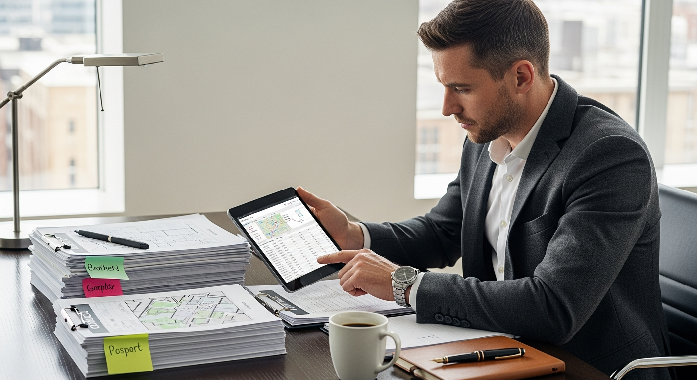 Professional Real Estate Agent presenting listing strategy