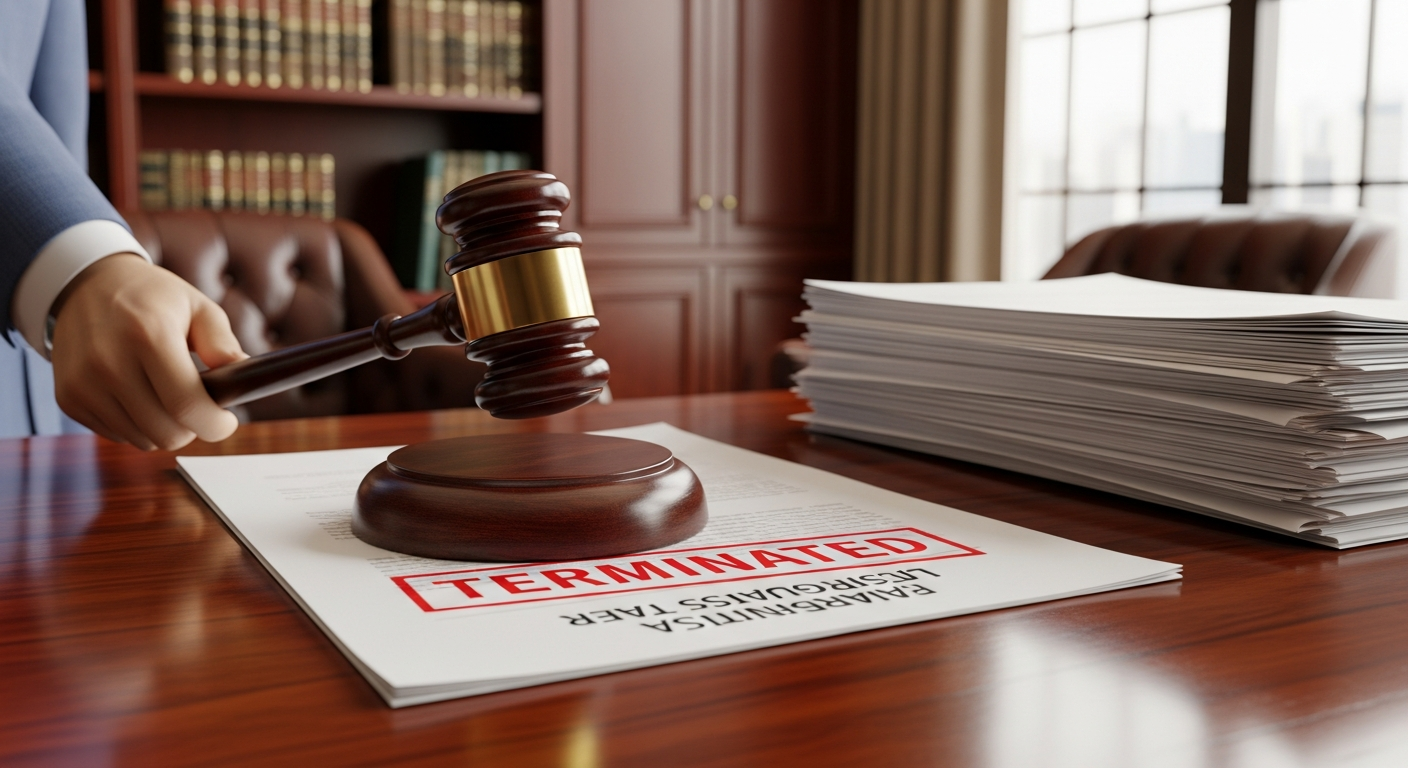Real Estate Termination of listing Concept