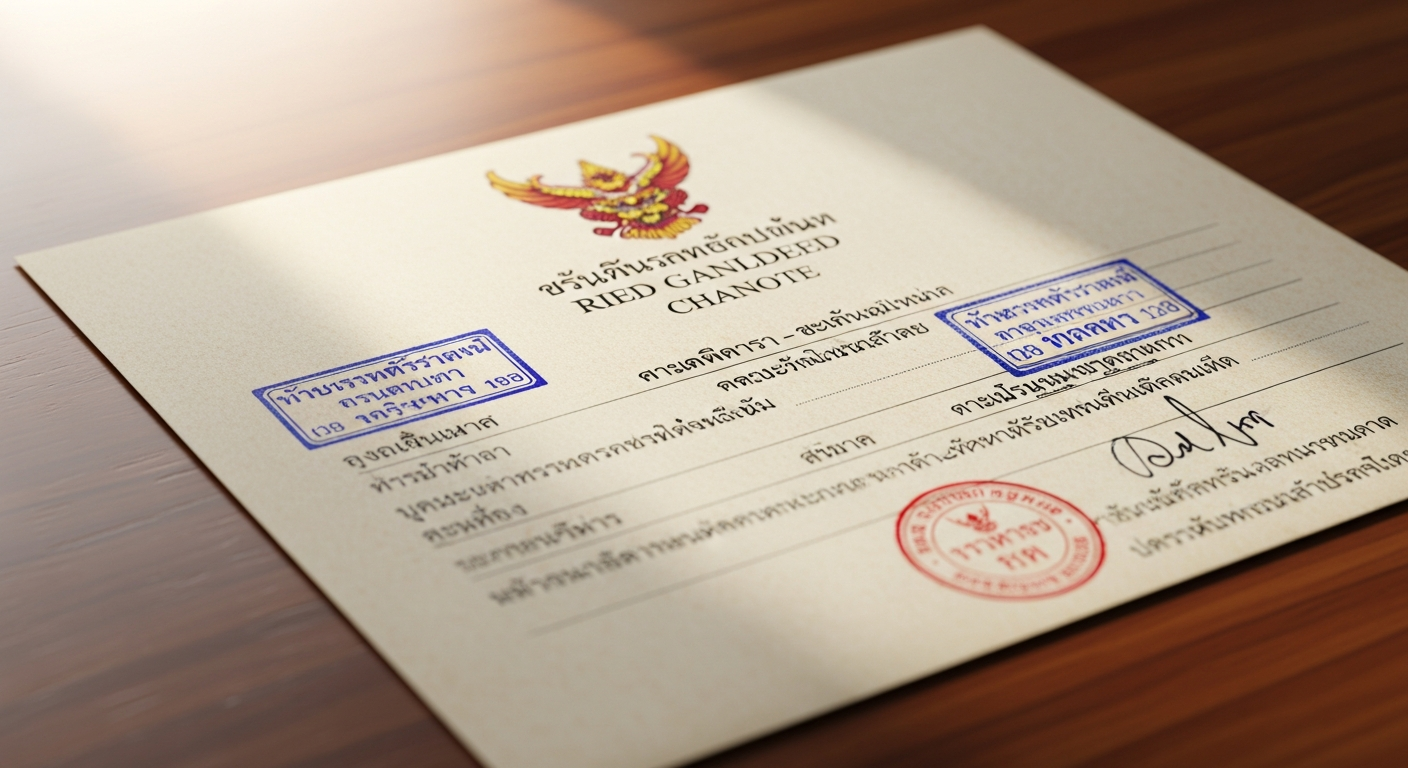 Red Garuda title deed (โฉนดครุฑแดง) Concept
