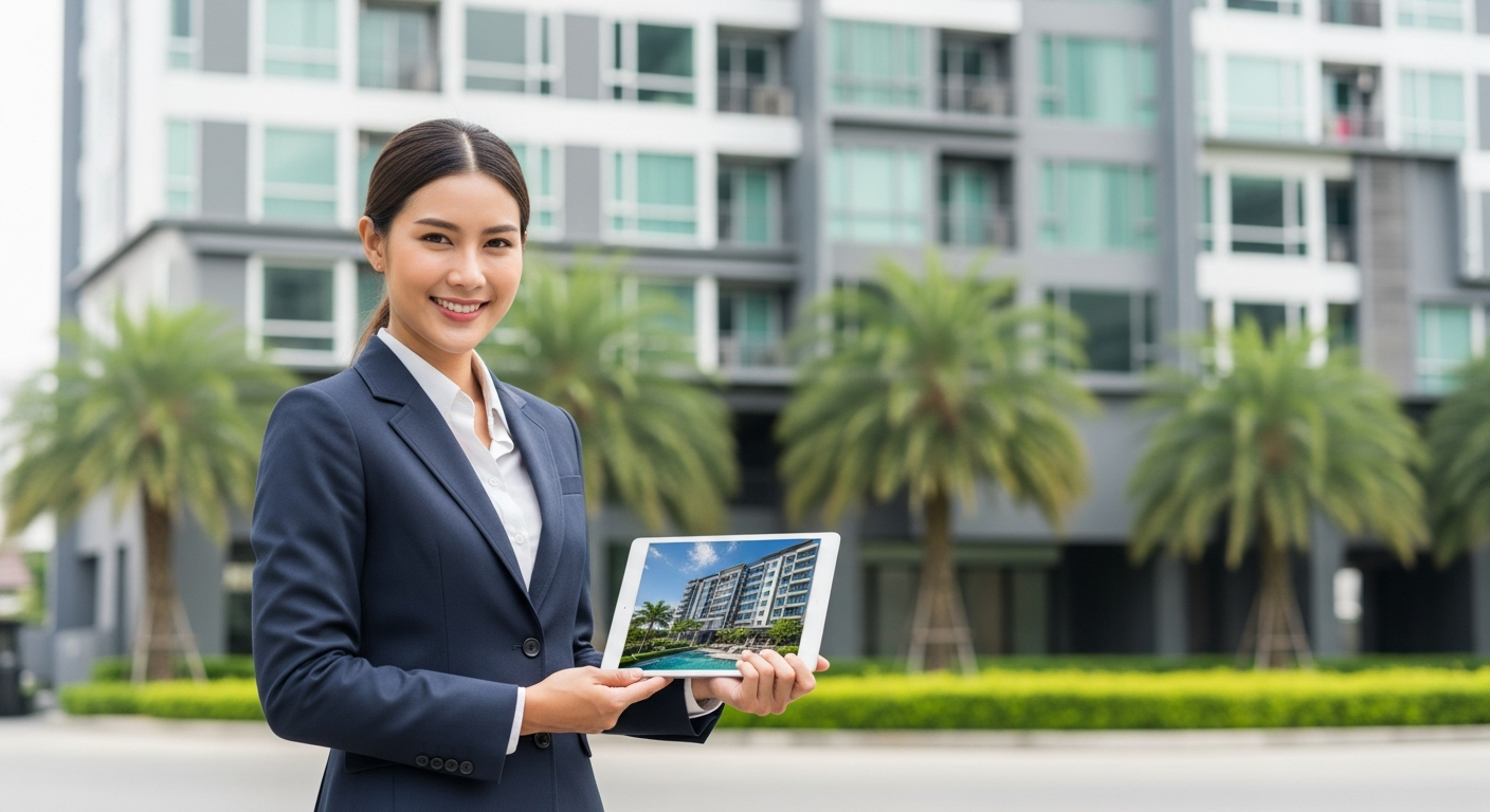 Certified Thai real estate broker shaking hands