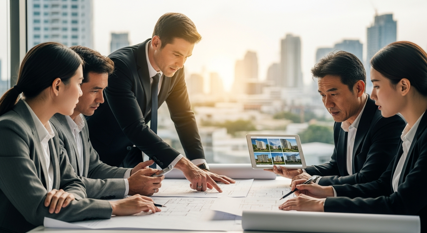 Real Estate negotiation closing a deal in Thailand