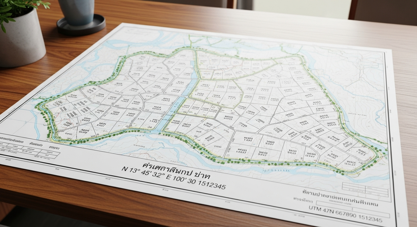 Land Office Survey Map Concept