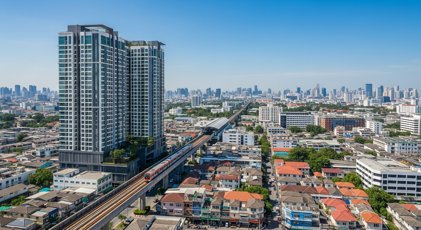 Properties for sale rent near Min Phatthana MRT Orange Line station OR26 condo house townhouse