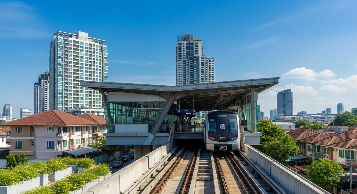 Srinagarindra 38 MRT station properties for sale rent condo house affordable investment