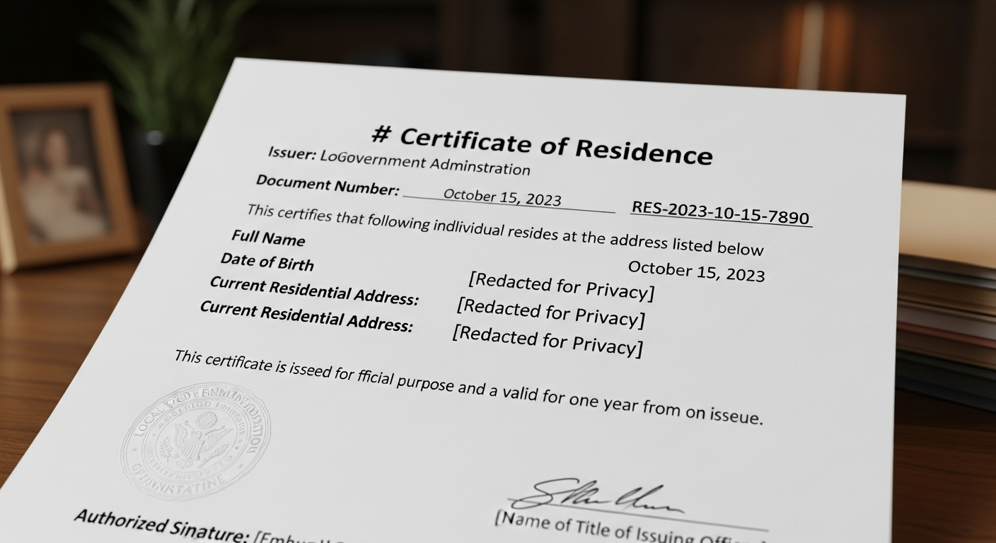 Certificate of Residence Thailand