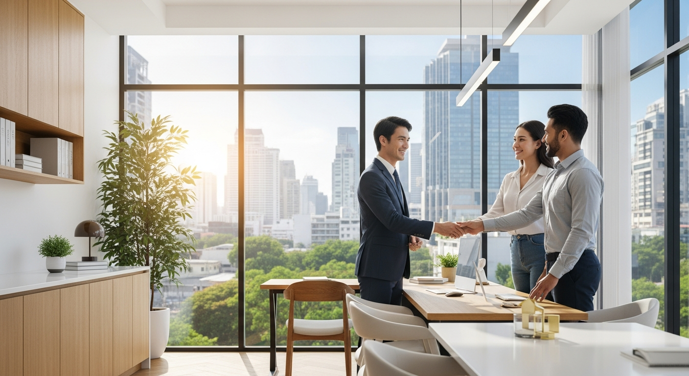 Real Estate For Sale By Agent Concept
