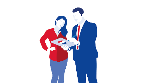 ludzie wskazujący coś na umowie